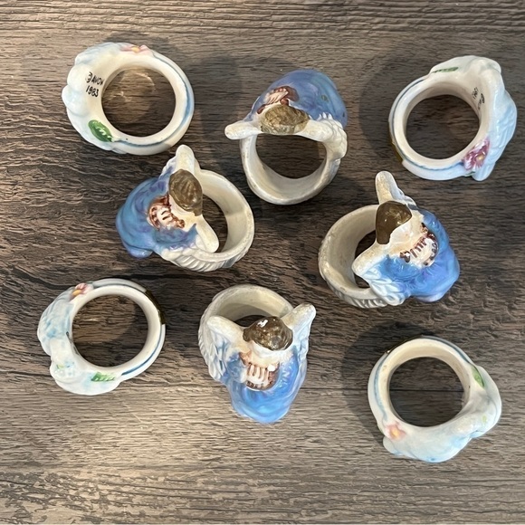 Vintage 1983 Avon Love Birds Doves and Angels Candle Huggers/Napkin Holder - Picture 13 of 14